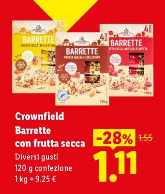 Crownfield Barrette con frutta secca