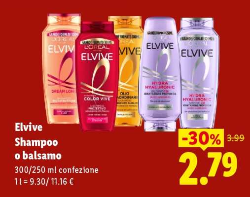 Elvive Shampoo o Balsamo