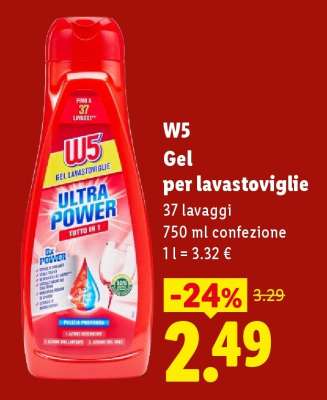 W5 Gel per lavastoviglie