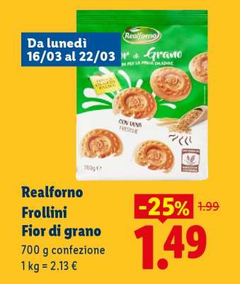 Realforno Frollini Fior di Grano