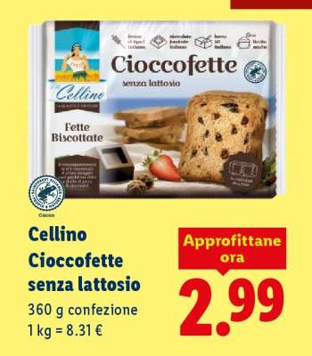 Cellino Cioccofette senza lattosio