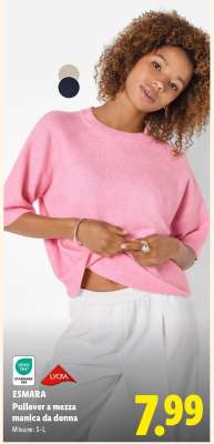 ESMARA Pullover a mezza manica da donna
