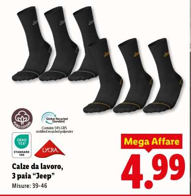 Calze da lavoro, 3 paia “Jeep”