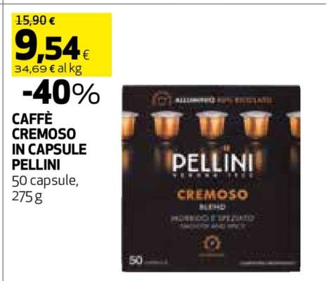 CAFFÈ CREMOSO IN CAPSULE PELLINI