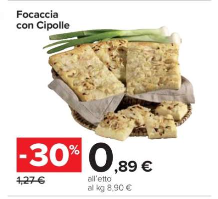 Focaccia con Cipolle