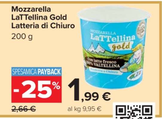 Mozzarella LaTTellina Gold Latteria di Chiuro