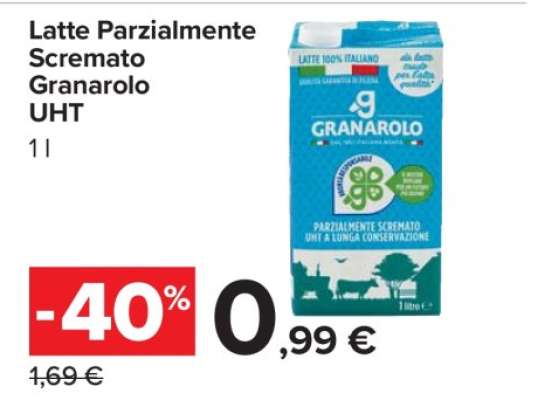 Latte Parzialmente Scremato Granarolo UHT