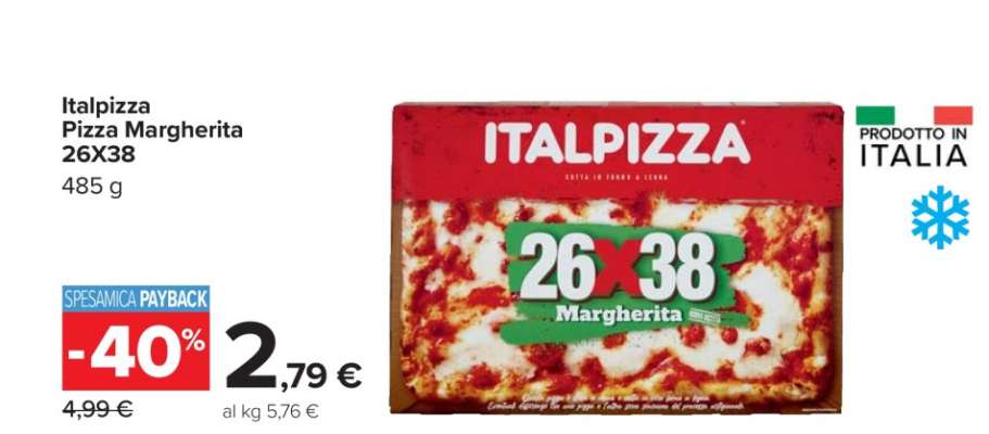 Italpizza Pizza Margherita 26x38