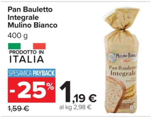 Pan Bauletto Integrale Mulino Bianco