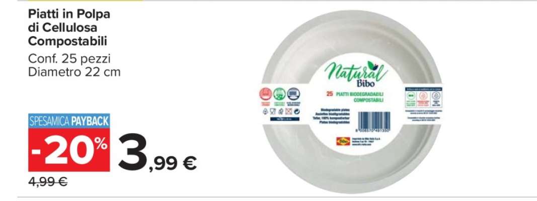 Piatti in Polpa di Cellulosa Compostabili