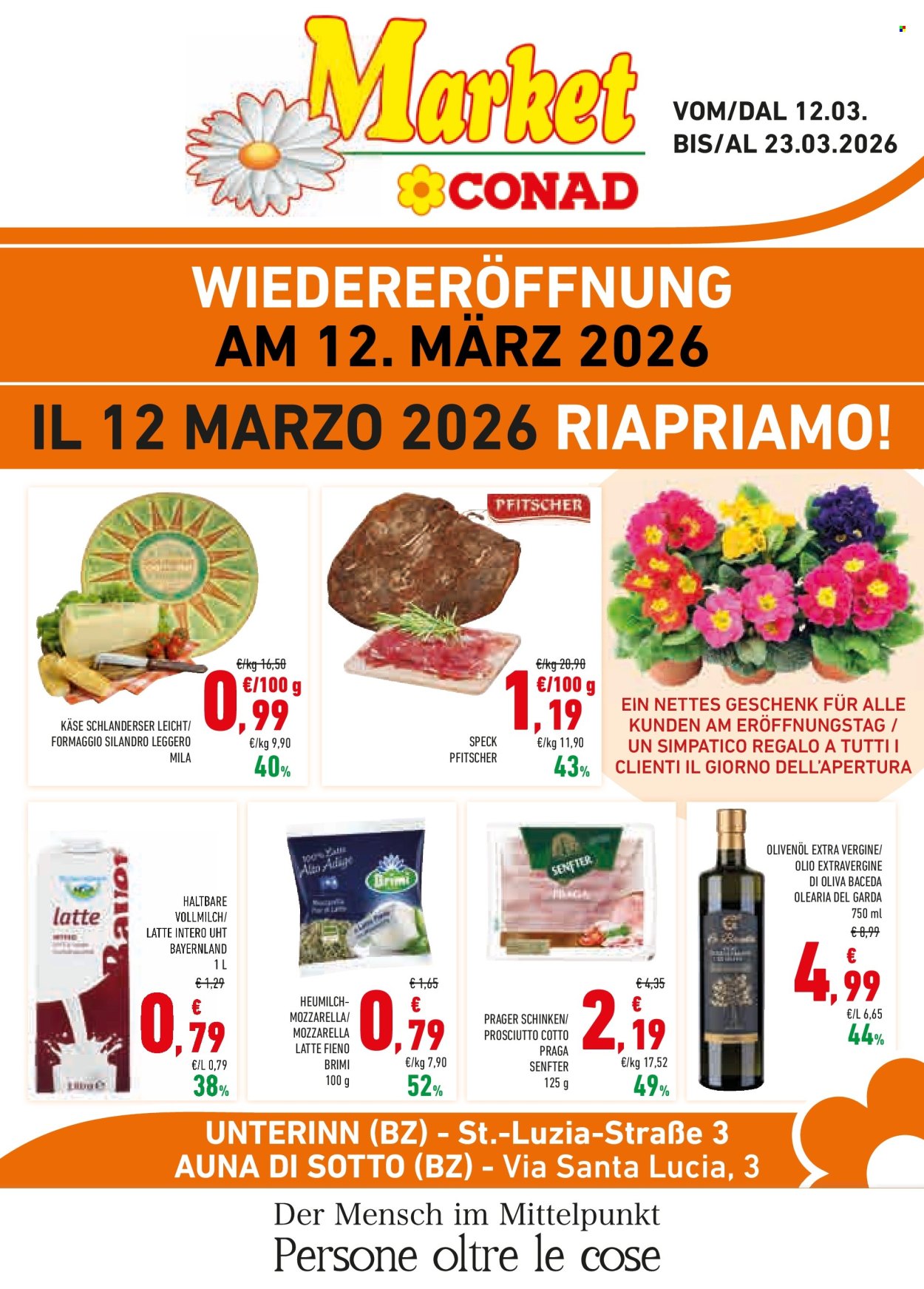 Volantino Market Conad - 12/3/2026 - 23/3/2026. Pagina 1