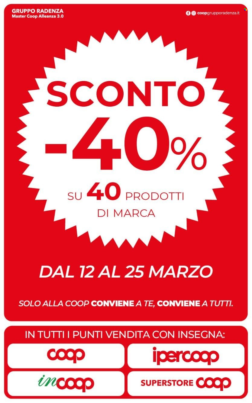 Volantino Coop - 12/3/2026 - 25/3/2026. Pagina 1