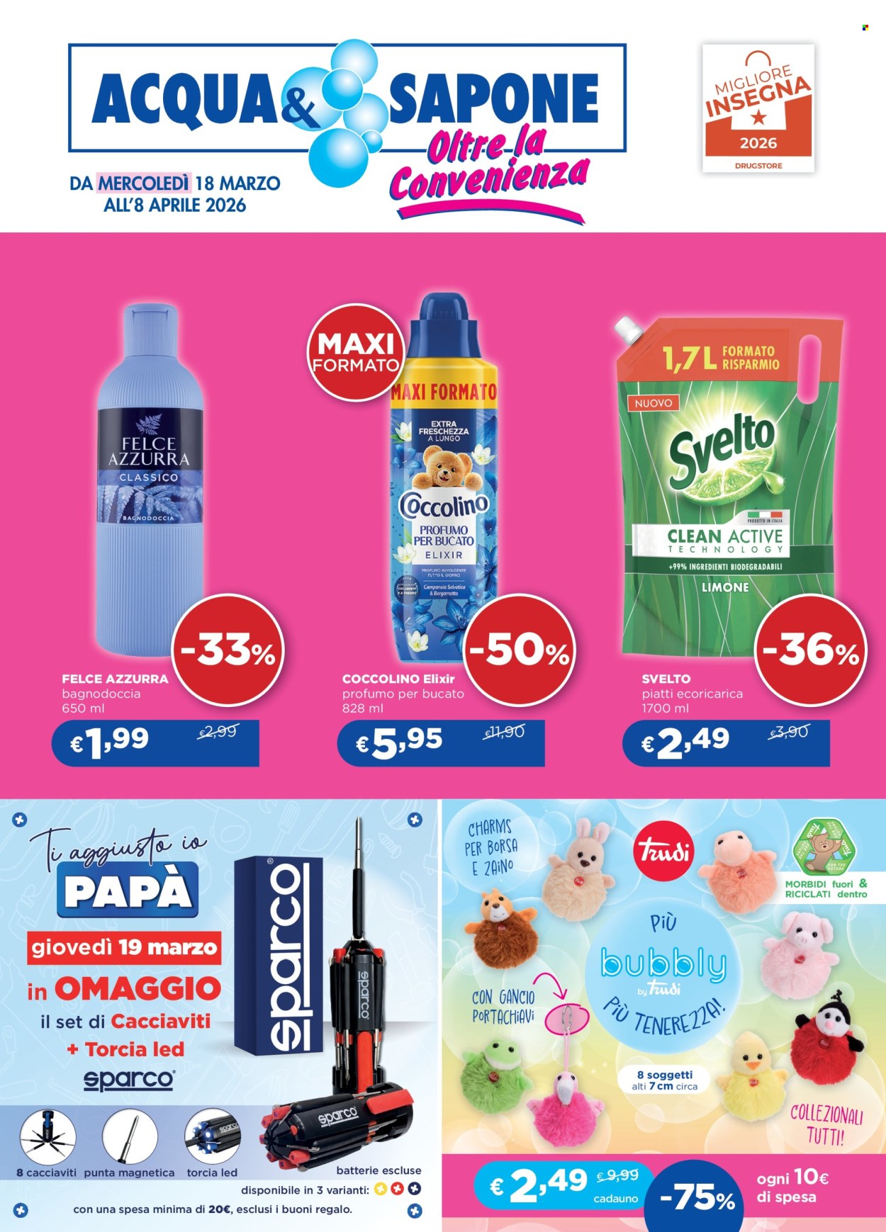 Volantino Acqua & Sapone - 18/3/2026 - 4/4/2026. Pagina 1