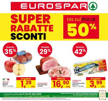 Volantino Eurospar - 17/3/2026 - 25/3/2026.
