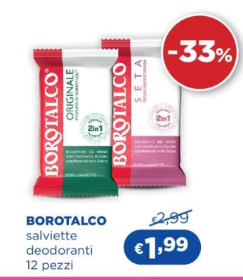 BOROTALCO salviette deodoranti 12 pezzi