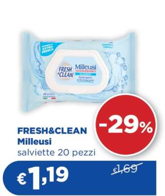 FRESH&CLEAN Milleusi salviette 20 pezzi