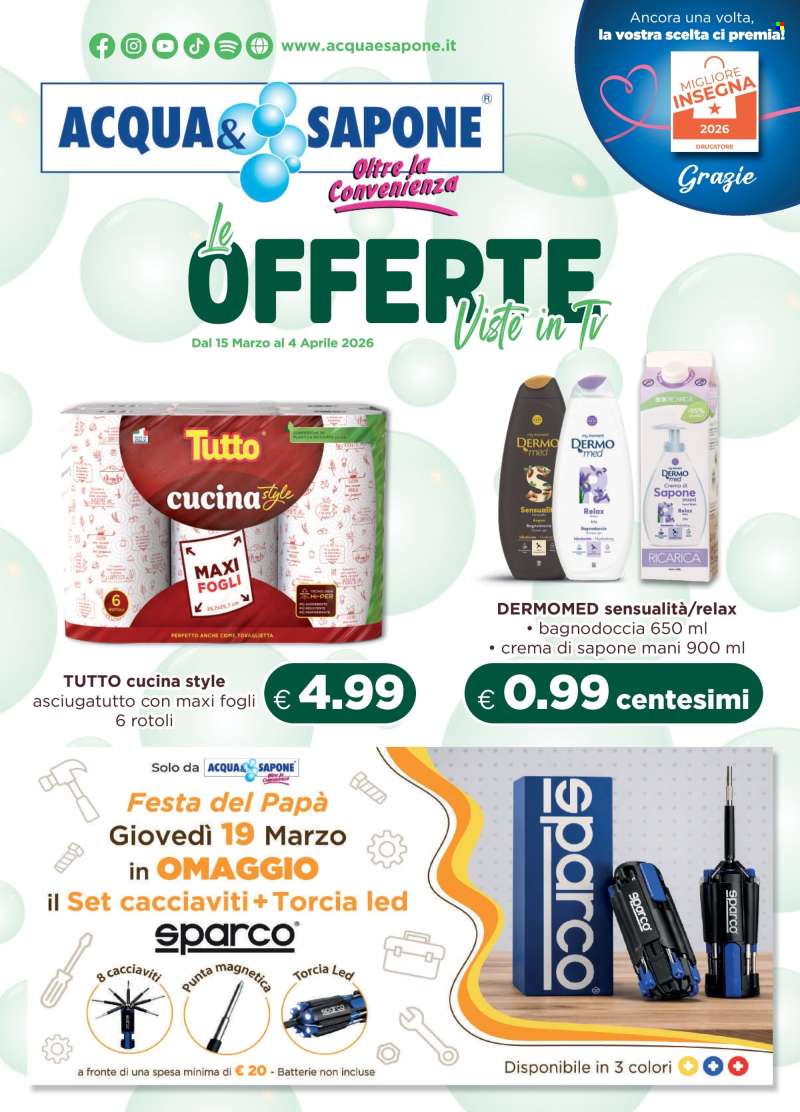Volantino Acqua & Sapone - 15/3/2026 - 4/4/2026.