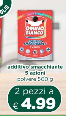 Omino Bianco Additivo Smacchiante 5 Azioni