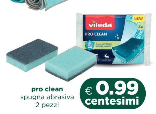 pro clean spugna abrasiva 2 pezzi