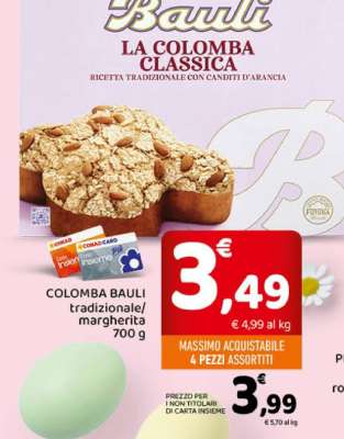 COLOMBA BAULI tradizionale/margherita 700 g