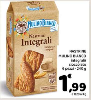 NASTRINE MULINO BIANCO integrali/cioccolato