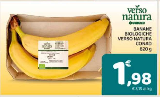Banane Biologiche Verso Natura Conad 620 g
