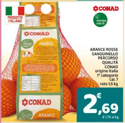 ARANCE ROSSE SANGUINELLO PERCORSO QUALITÀ CONAD