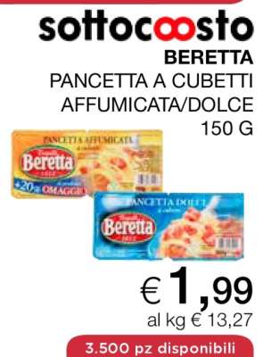 BERETTA Pancetta a cubetti affumicata/dolce