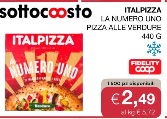 ITALPIZZA LA NUMERO UNO PIZZA ALLE VERDURE