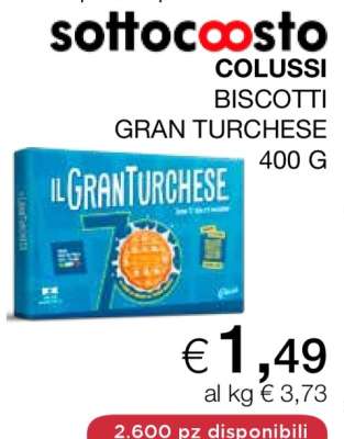 COLUSSI BISCOTTI GRAN TURCHESE 400 G