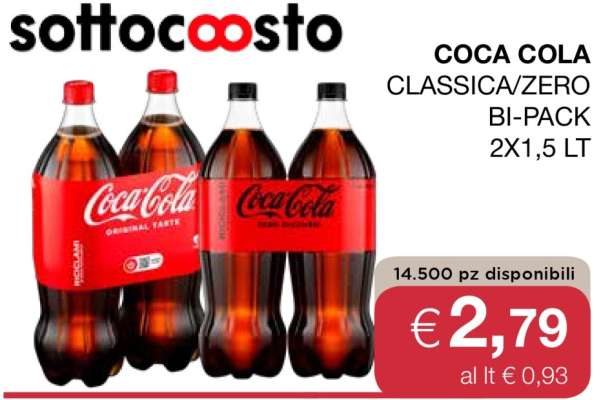 COCA COLA CLASSICA/ZERO BI-PACK 2X1,5 LT
