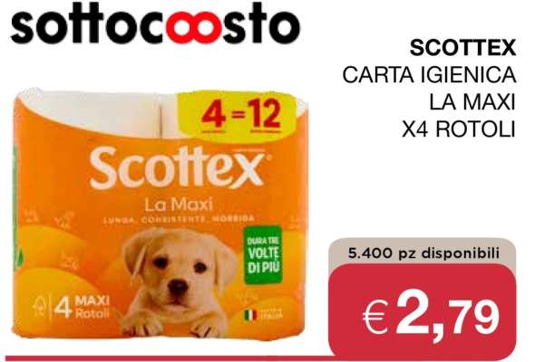 SCOTTEX CARTA IGIENICA LA MAXI X4 ROTOLI