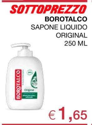 BOROTALCO SAPONE LIQUIDO ORIGINAL 250 ML