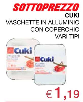 CUKI VASCHETTE IN ALLUMINIO CON COPERCHIO