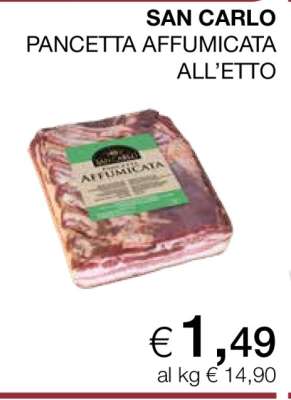 SAN CARLO PANCETTA AFFUMICATA ALL’ETTO