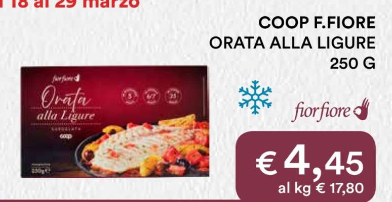 COOP F.FIORE ORATA ALLA LIGURE 250 G
