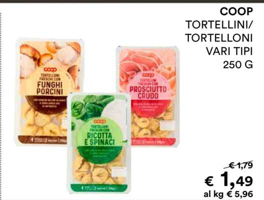 COOP TORTELLINI/TORTELLONI VARI TIPI