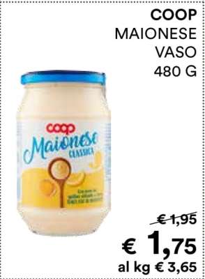 COOP MAIONESE VASO 480 G