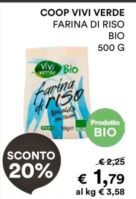 COOP VIVI VERDE FARINA DI RISO BIO