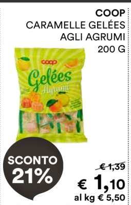 COOP CARAMELLE GELEES AGLI AGRUMI 200 G