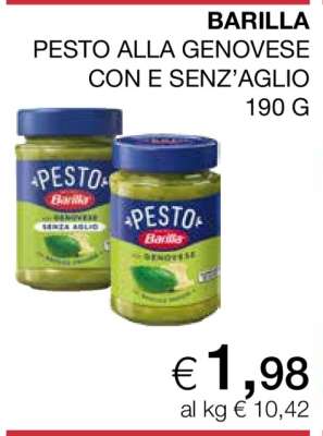 BARILLA PESTO ALLA GENOVESE CON E SENZ'AGLIO