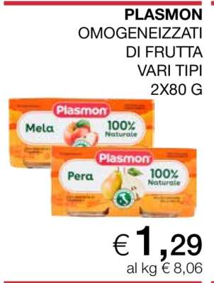 PLASMON Omogeneizzati di Frutta