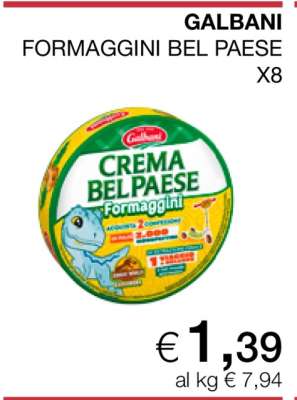 GALBANI FORMAGGINI BEL PAESE X8