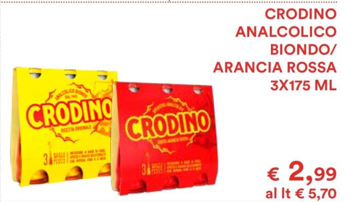 CRODINO ANALCOLICO BIONDO/ARANCIA ROSSA 3X175 ML