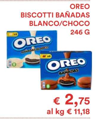 OREO BISCOTTI BAÑADAS BLANCO/CHOCO