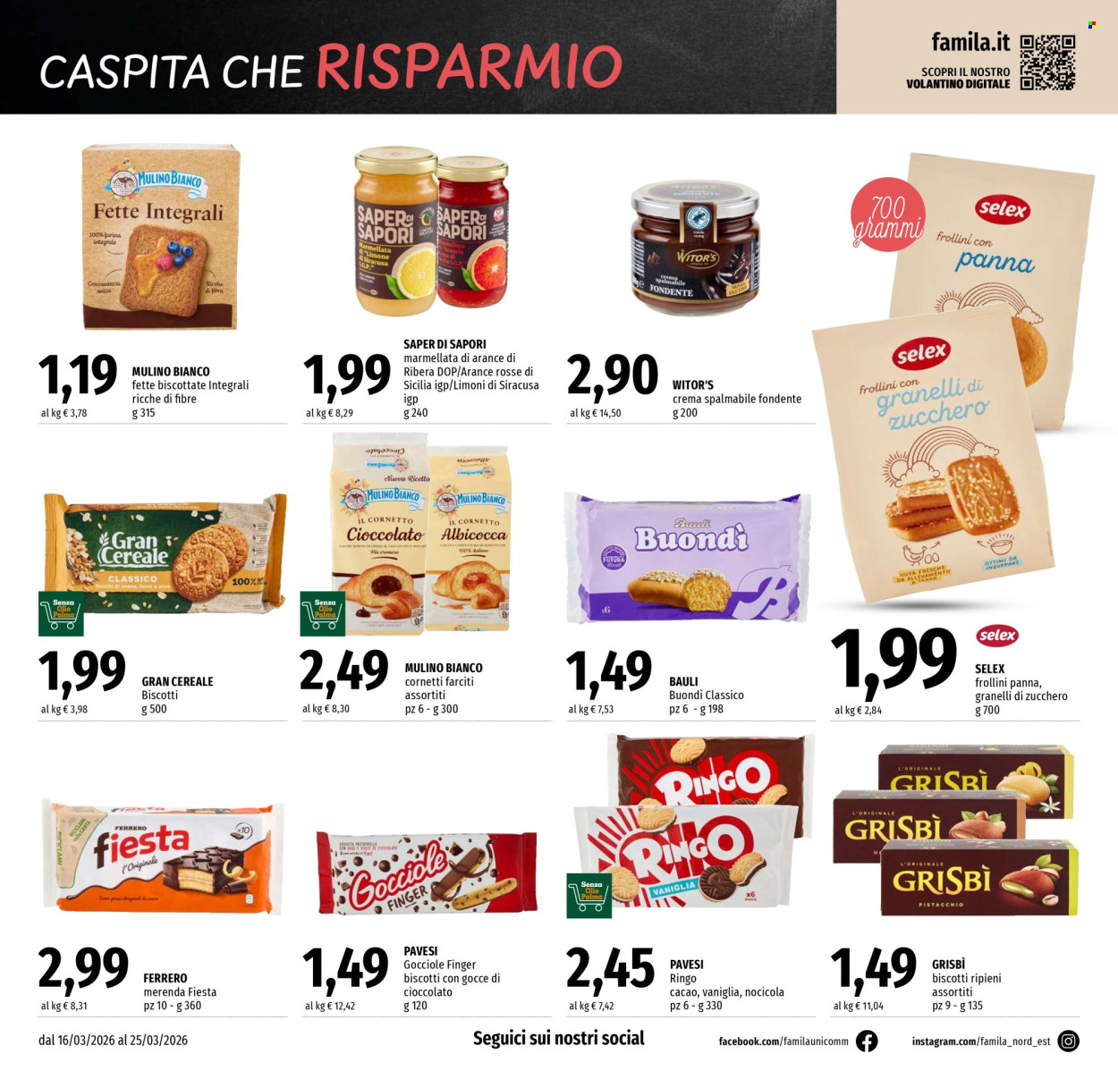 Volantino Famila - 16/3/2026 - 25/3/2026. Pagina 16