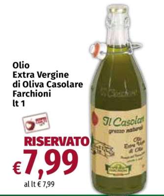 Olio Extra Vergine di Oliva Casolare Farchioni lt 1