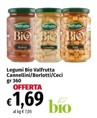 Legumi Bio Valfrutta Cannellini/Borlotti/Ceci