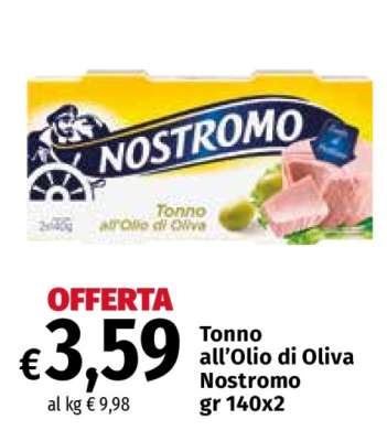 Tonno all’Olio di Oliva Nostromo gr 140x2