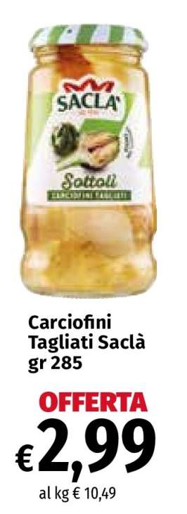 Carciofini Tagliati Saclà gr 285